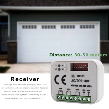 

RX MULTI 300-900MHZ Gate garage remote control receiver AC DC 9-30V 2 channel receiver fixed rolling code receiver