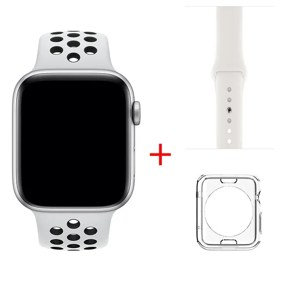 IWO 12 Bluetooth Смарт часы серии 5 1:1 Смарт часы 40 мм 44 мм чехол для Apple iOS Android телефон сердечного ритма PK IWO 11 - Цвет: White Black NK