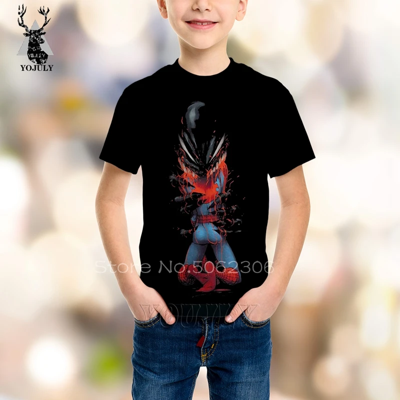 2 Футболка venom одежда для дня рождения Модная белая футболка детская одежда с 3D принтом marvel футболка с круглым вырезом и круглым вырезом Топы C27 - Цвет: 2