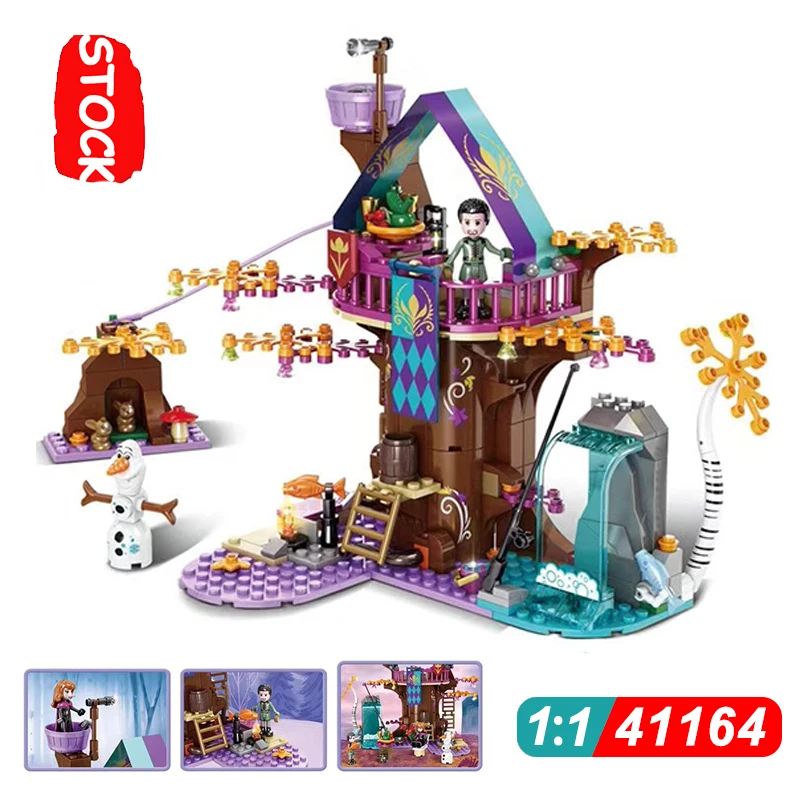 

New Friends Girl Series Enchanted Tree House Compatible Legoingly Friends Building Blocks Toys for Children Christmas Gift