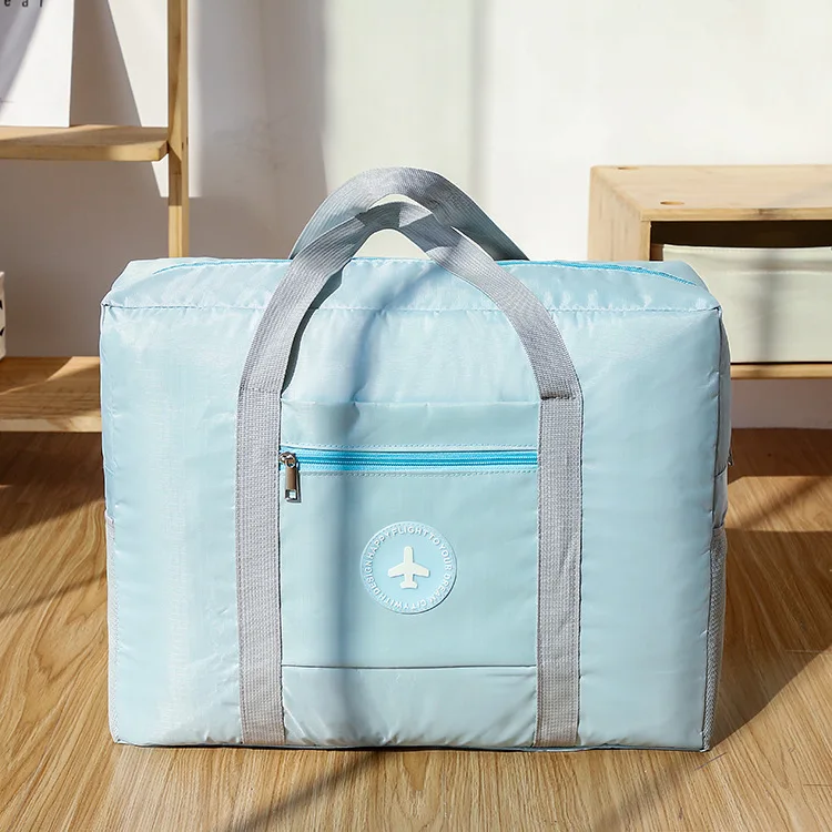 Новые дорожные сумки водонепроницаемые складные сумки для путешествий Большая вместительная сумка для багажа Женская нейлоновая складная сумка дорожные сумки - Цвет: blue