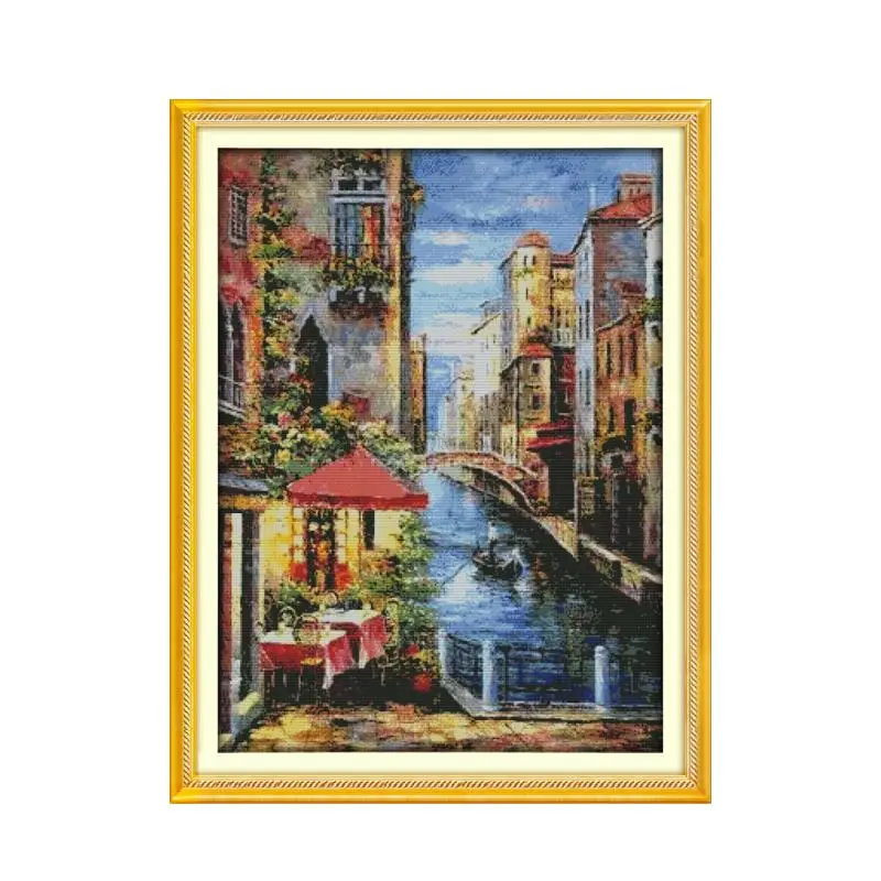 Набор для вышивки крестиком lanscape garden 14ct 11ct | Дом и сад