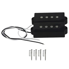 Pb P Bass Pickup Humbucker Pickup For 4 String P Bass Replacement Bass Guitar Part, Black