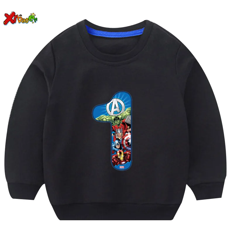 Толстовка для мальчиков толстовка с капюшоном для маленьких мальчиков, футболка на день рождения для детей возрастом 2, 3, 7, 5 лет, одежда на заказ с цифрами «сделай сам» одежда с рисунком Халка, Человека-паука