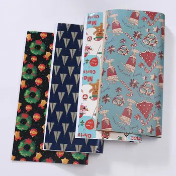 

50x70cm Christmas Wrapping Paper Holiday Gift Present Bag Packing Snowflakes Santa Snowman Wrap Decor Craft 2020 New Design
