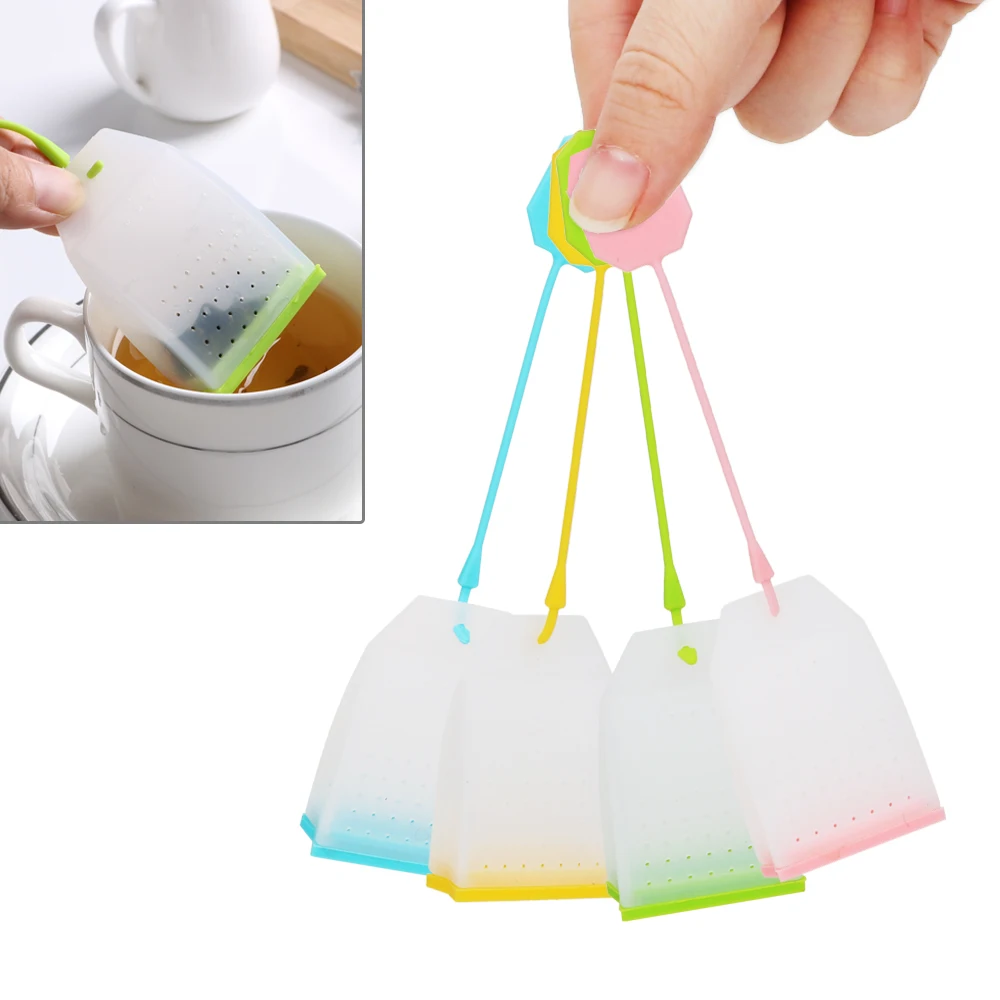 NICEYARD травяной чай для заварки чая заварки пищевой силиконовый пакетик для чая высокая термостойкость случайный цвет чайное ситечко