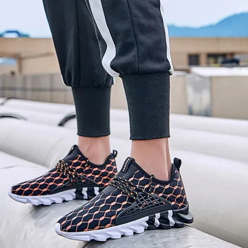 

2020 Fashion Mens Casual Shoes Lace-Up Mesh Breathable Shoes Sneakers Basket White Black Tennis Mens Trainers Zapatillas Hombre