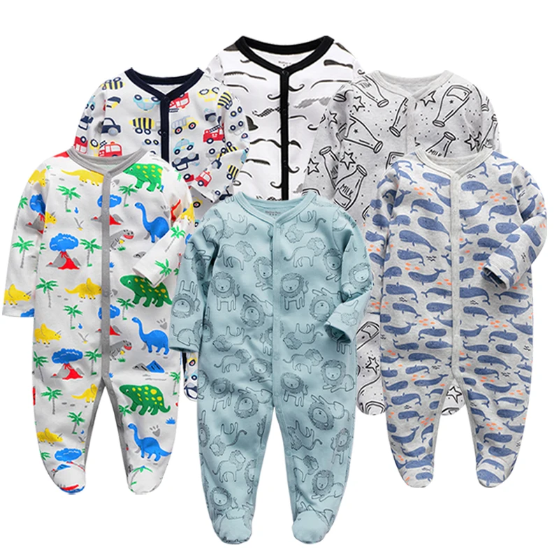 New Baby Rompers Long Sleeve 100%Cotton overalls Newborn clothes Roupas de bebe boys girls jumpsuit&ampclothing 6PCS/LOT | Детская
