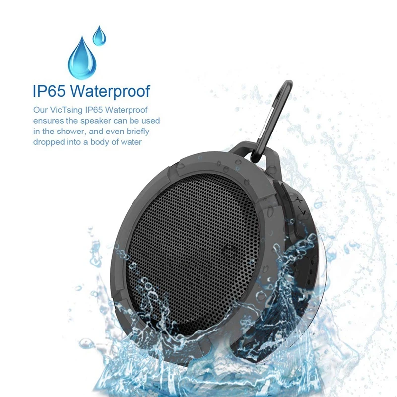 Hands-Free Душ динамик, Bluetooth динамик, водонепроницаемый динамик, беспроводной динамик с 5 Вт драйвер присоской