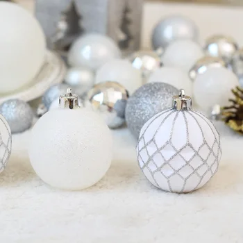 

Luxury decorative ball matching products mixed with silver powder balls New Year Spring Festival hanging ornaments