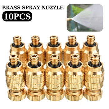 

10pcs Threaded 0.3mm Misting Nozzle for Cooling System Garden Spray Injector Atomization Head Mist Spraying Nozzles