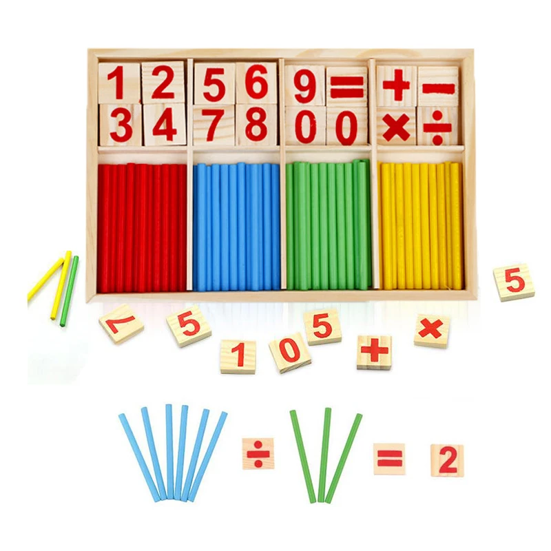 wooden counting blocks for math