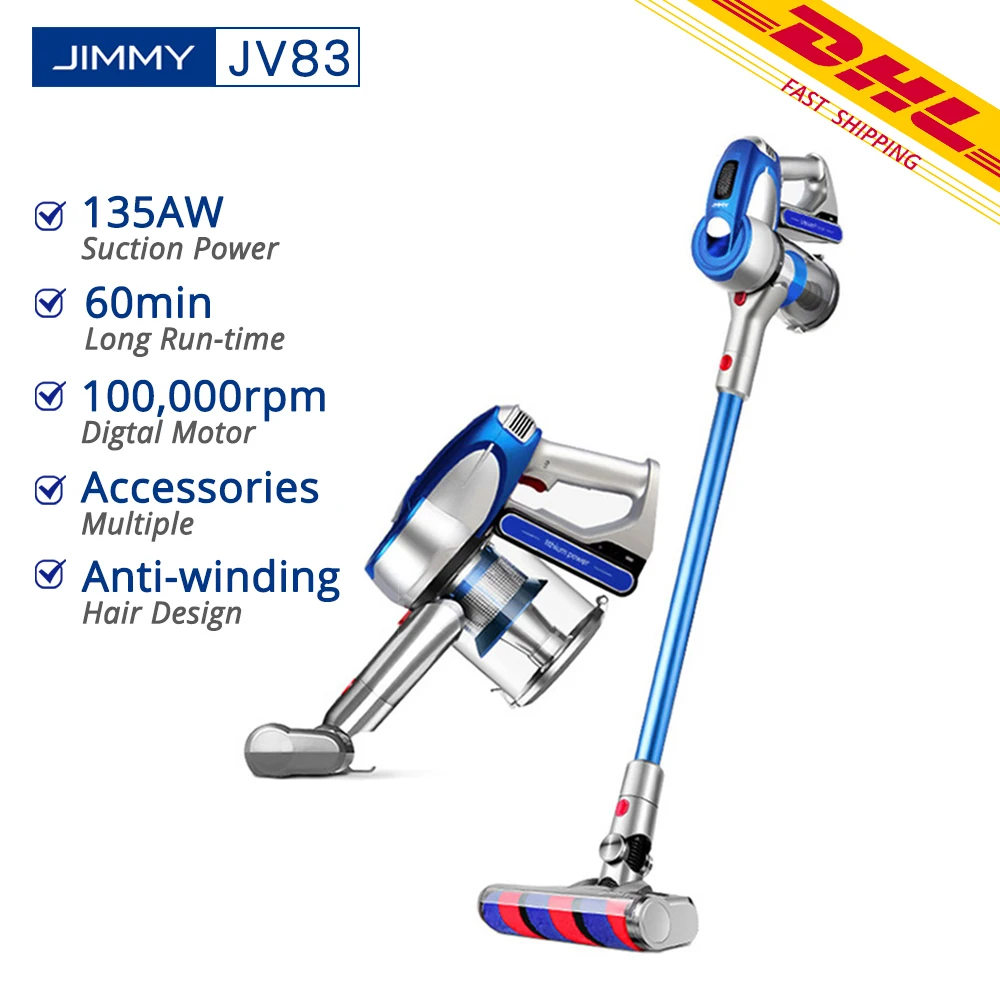 [Free Duty] JIMMY JV83 беспроводной пылесос цифровой мотор сильная мощность 20 кПа большой всасывающий аспиратор пылесборник