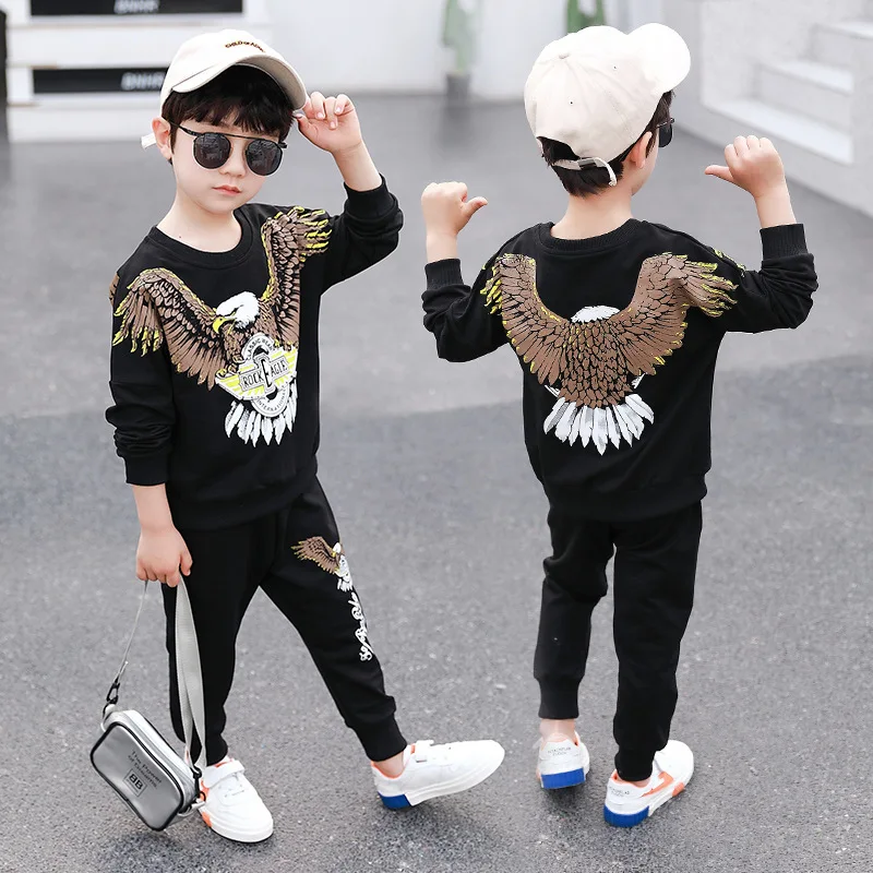 

Hot Kids Boy Clothing Sets 2020 Spring New Cartoon Long Sleeve Sweater + Pants Two-piece 1 2 3 4 5 6 7 Year Old Toddler Outfit