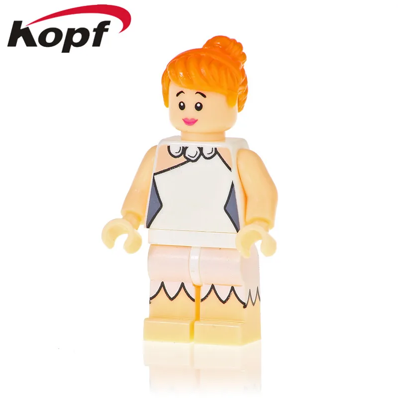 50PSC Fred Brick Block мультфильм фильм фигурка Вилма Бетти бамм-бамм галька Барни щебень Строительный блок для детей игрушка KF762