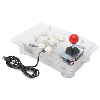 

Computer Game Joystick With Transparent Colors and USB Connector for Windows Win7 Win8 Win10 PC arcade games, plug & play