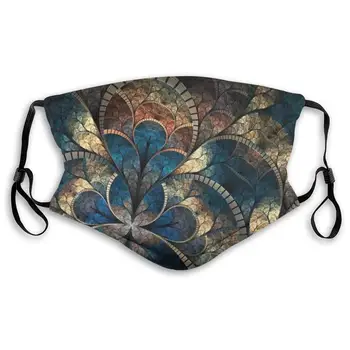 

Psychedelic Wallpaper Protective Mask with Gasket Disposable Water Repellent Multilayer Filter Adult Sunscreen Large Mask M