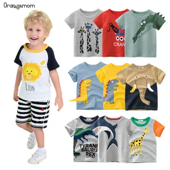 Camiseta Infantil OrangeMom 100% Algodão Desenhos Animados