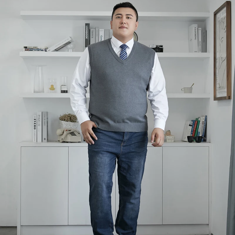 Fashion Men's Gray Sweater Vest Casual 