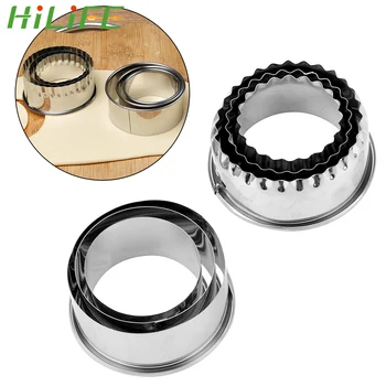 

HILIFE 3Pcs Pastry Tools Gyoza Mold Stainless Steel Dumpling Maker Dumpling Mould Kitchen Accessories Wrapper Dough Cutter