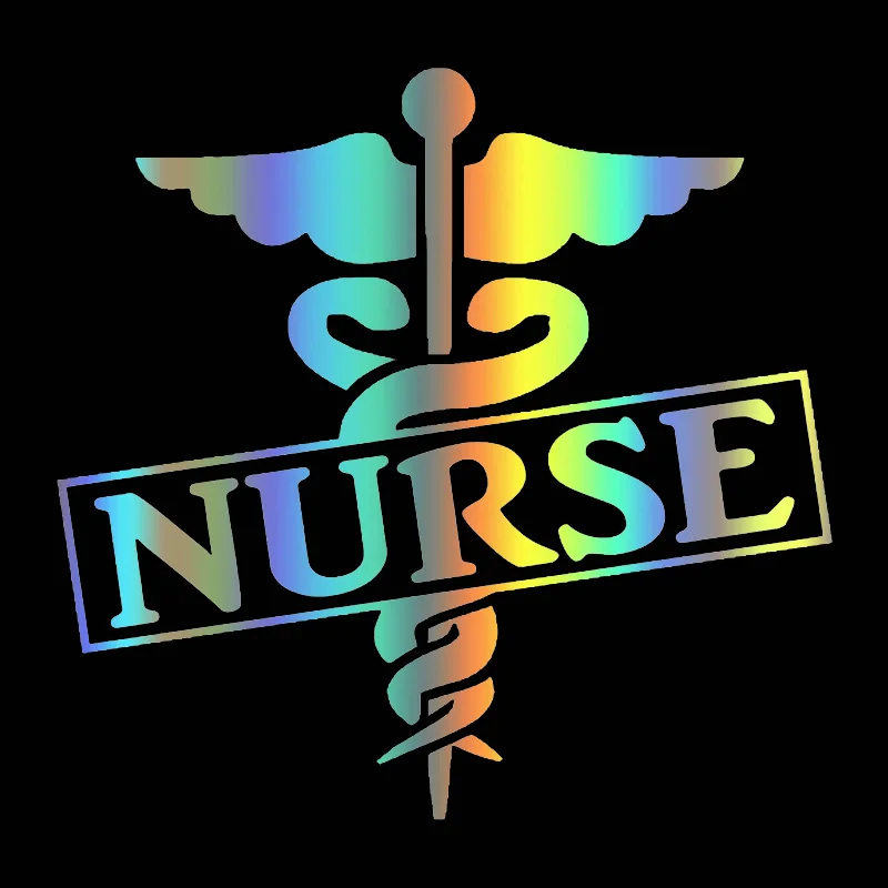 INDIGOS UG Adesivo Auto - Sticker - Auto - JDM - Die Cut - Nurses Call The Shots Decal RN Laptop Window Sticker - Bianco - 149 mmx43 mm