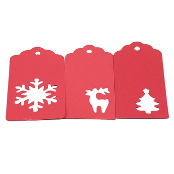 

50PCS Multi Style Kraft Paper Tags Handmade DIY Crafts Hang Tag Gift Wrapping Supplies Labels For Christmas Favors