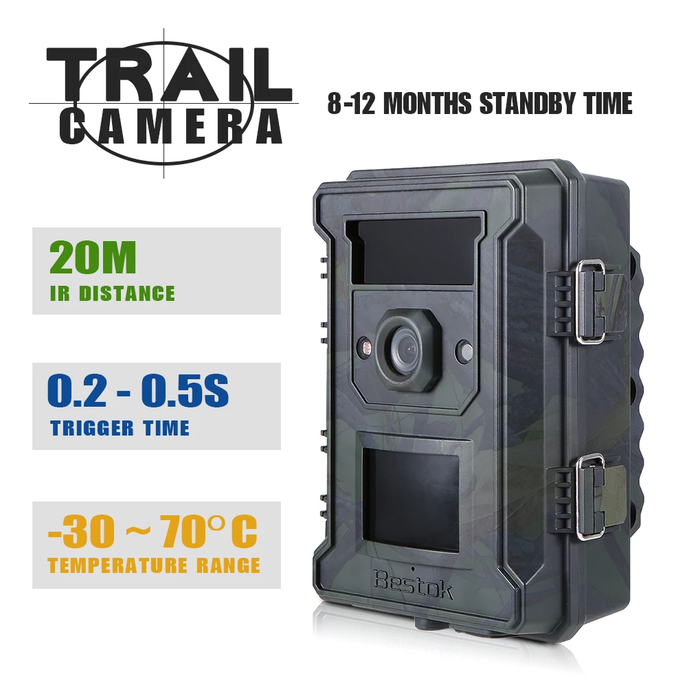 

16MP 1080P Trail Camera Hunting Game Camera Outdoor Wildlife Scouting Camera with PIR Sensor Infrared Night Vision