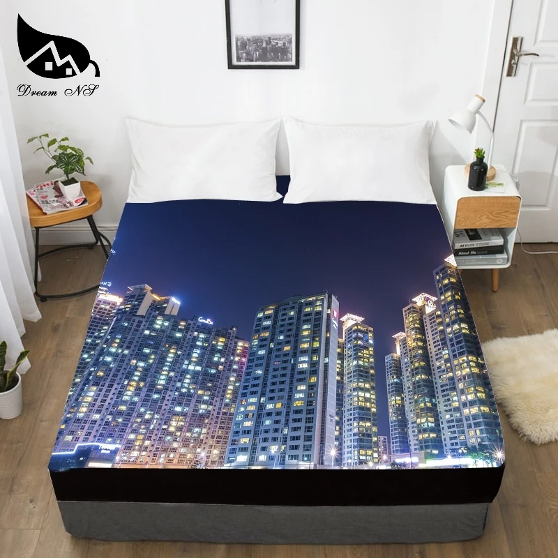 Dream NS City Night View платье для спальни домашний текстиль простыни 3D печать ночной город огни Bettlaken 1 шт - Цвет: 04