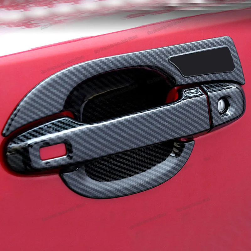 lsrtw2017 carbon fiber abs car door bowl handle trims for toyota 2017 2018 2019 2020 chr chrome styling c-hr accessories | Автомобили и