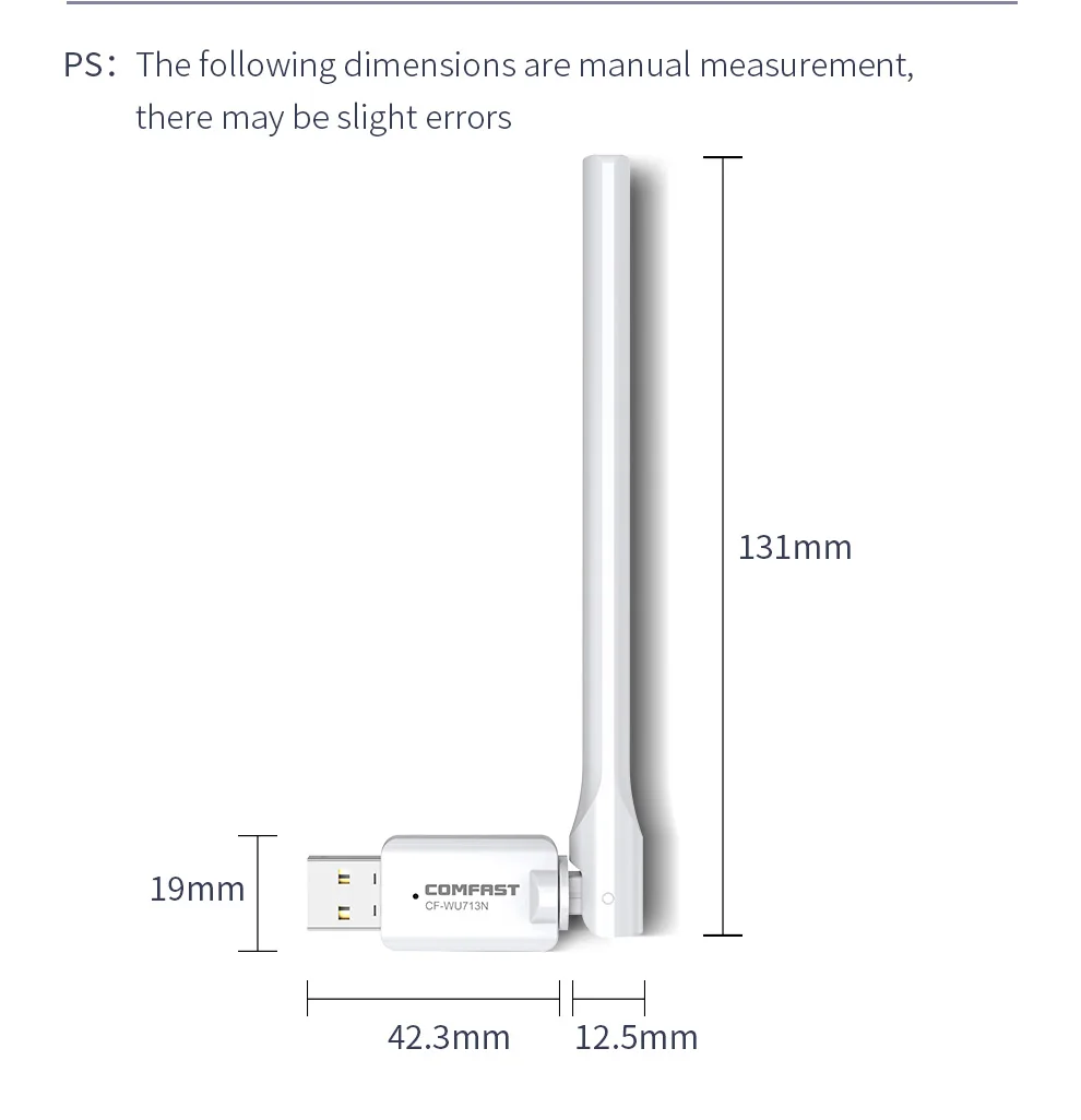 

High Gain Antenna 300Mbps Wifi USB Adapter 2.4Ghz Mt7603 Wi-fi Network Card For PC At Home Office