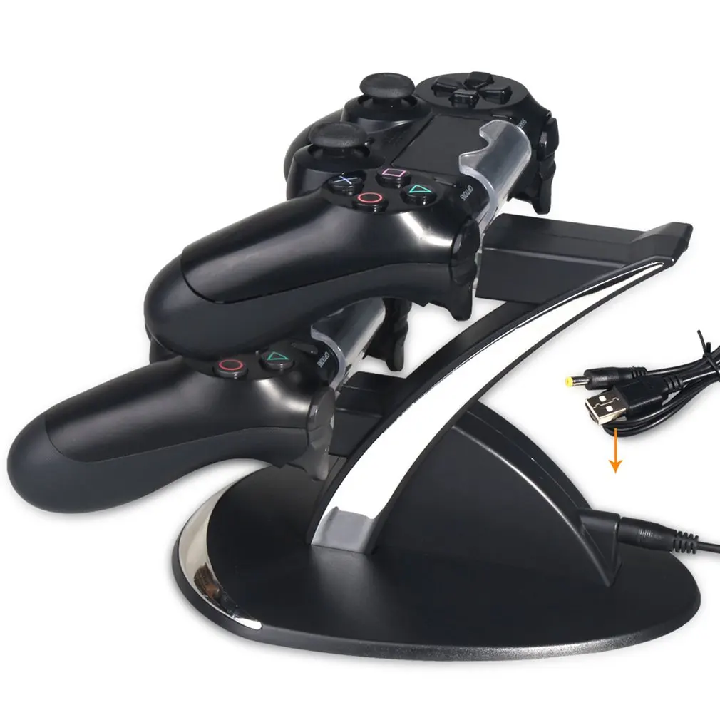 Контроллер зарядное устройство док светодиодный двойной USB для PS4 Подставка для зарядки для sony Playstation 4 PS4 SLIM PRO контроллер