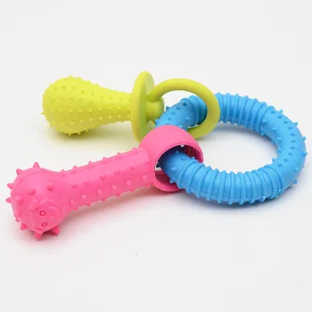 

Interactive Pet Dog Toys Squeaking Rubber Chew Resistant Molar Cleaning Teeth Dogs Toys Jouet Chien Pet Training Products MM60GW