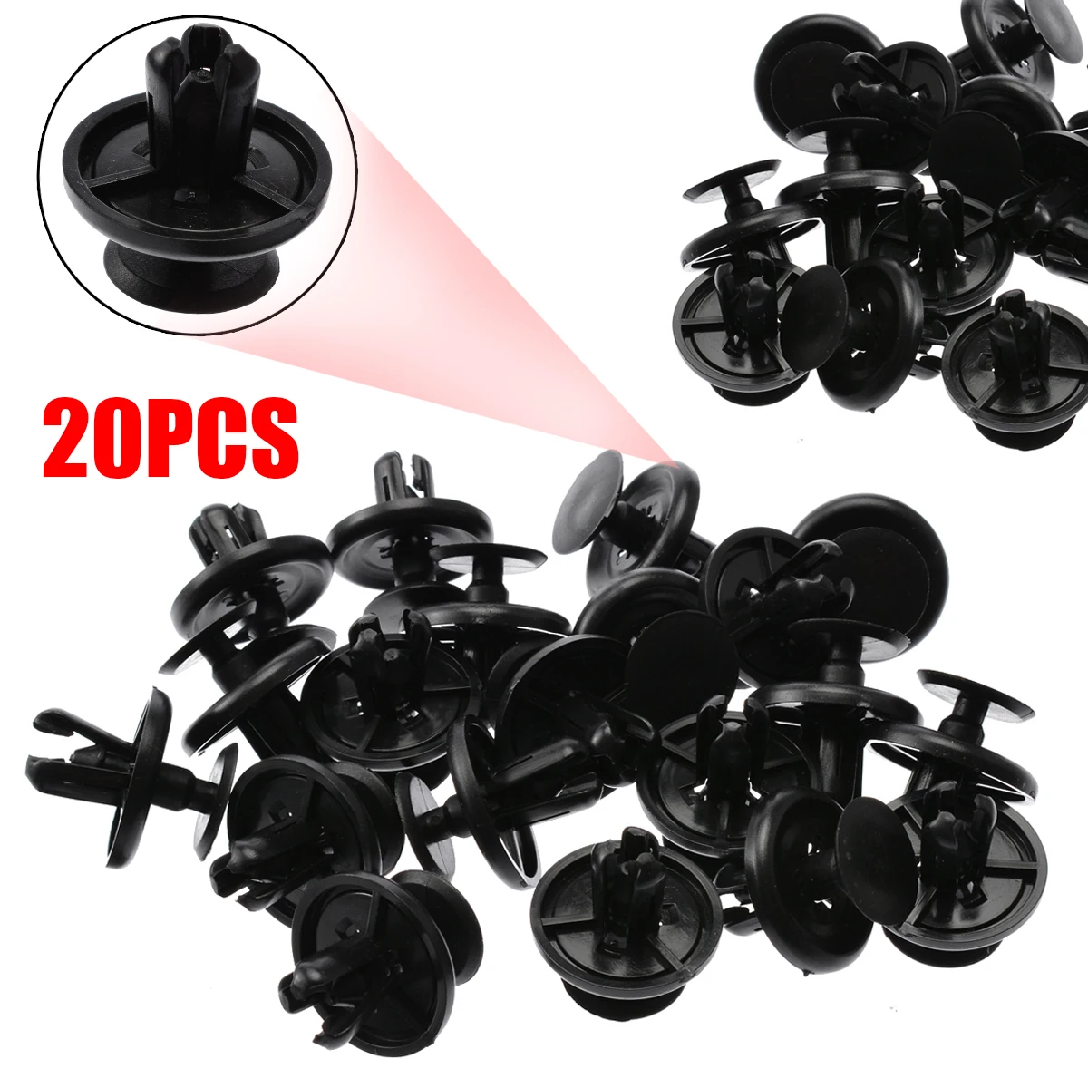 20pcs 7mm Auto Bumper Fastener 7mm Hole Rivet Retainer Push Engine Cover Car Door Trim Panel Clip For Lexus For Toyota