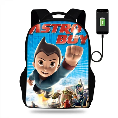 7K0512 Популярный USB Charing рюкзак для школьников-подростков Astro мальчик мультфильм сумка для детей Мальчики Девочки трендовые рюкзаки для ноутбука - Цвет: 7K0512