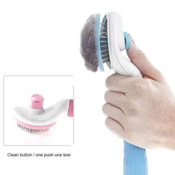 

Dog Hair Removal Comb Grooming Automatic Hair Brush Trimmer Cats Comb Pet Products Dogs Grooming Toll
