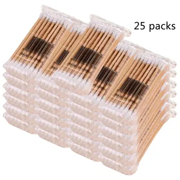 

825pcs Double Head Cotton Buds SwabTip Sticks Natural Makeup Cotton Buds Tip Wooden Applicator Makeup Tool