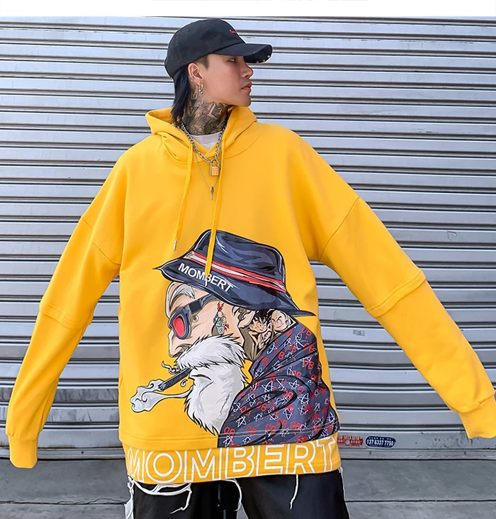 AELFRIC модная курительная мужская толстовка с капюшоном Harajuku Хип Хоп Толстовка Осень Мужской Повседневный хлопковый пуловер уличная