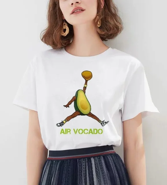 WVIOCE футболки с авокадо, женские футболки Харадзюку гранж, короткий рукав, кавайная футболка 90 s, забавная Женская мультяшная футболка, милые модные футболки