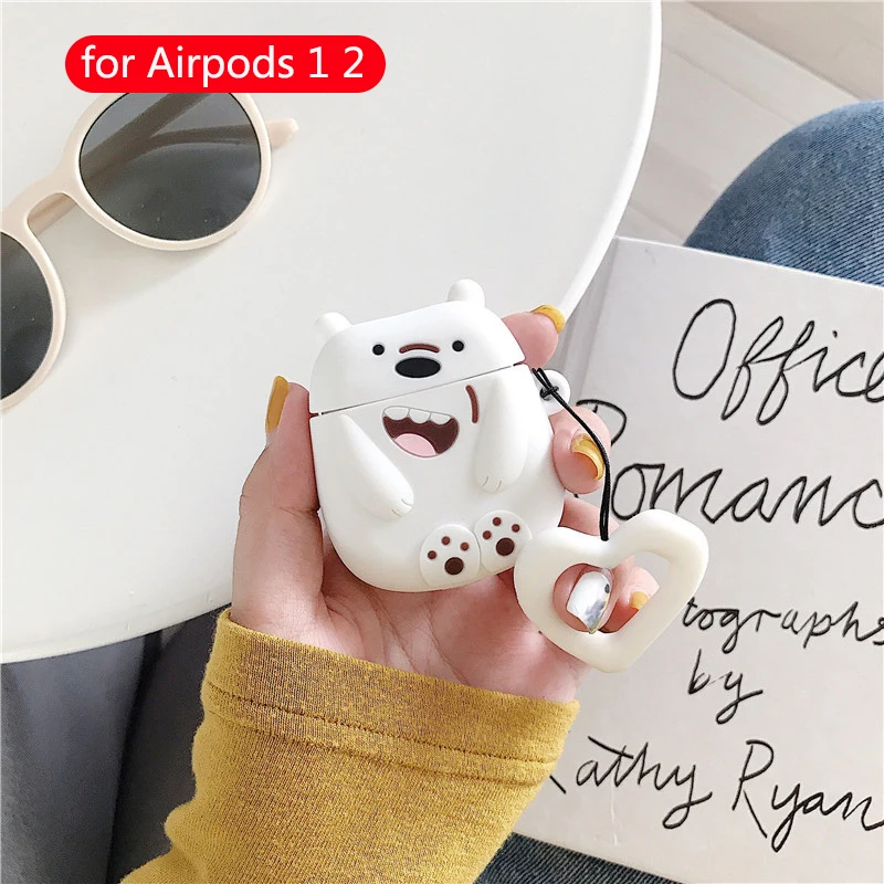 Мультяшные беспроводные bluetooth наушники чехол для Apple Airpods аксессуары Симпатичные Силиконовые Мягкие коробки для airpods 1 2 защитный чехол - Цвет: 138