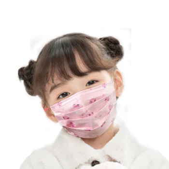

10pcs/bag Baby Care Cartoon Cute Mouth Face Mask Kids Disposable Non-Woven Masks Random Color