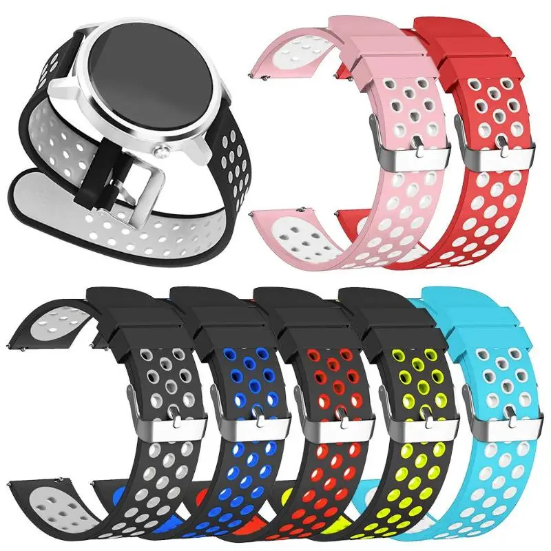 

Silicone Breathable Two-tone Watch Strap Bracelet Natural Rubber Band Breathable w/Buckle for Samsung S3/Huawei GT Drop Shipping
