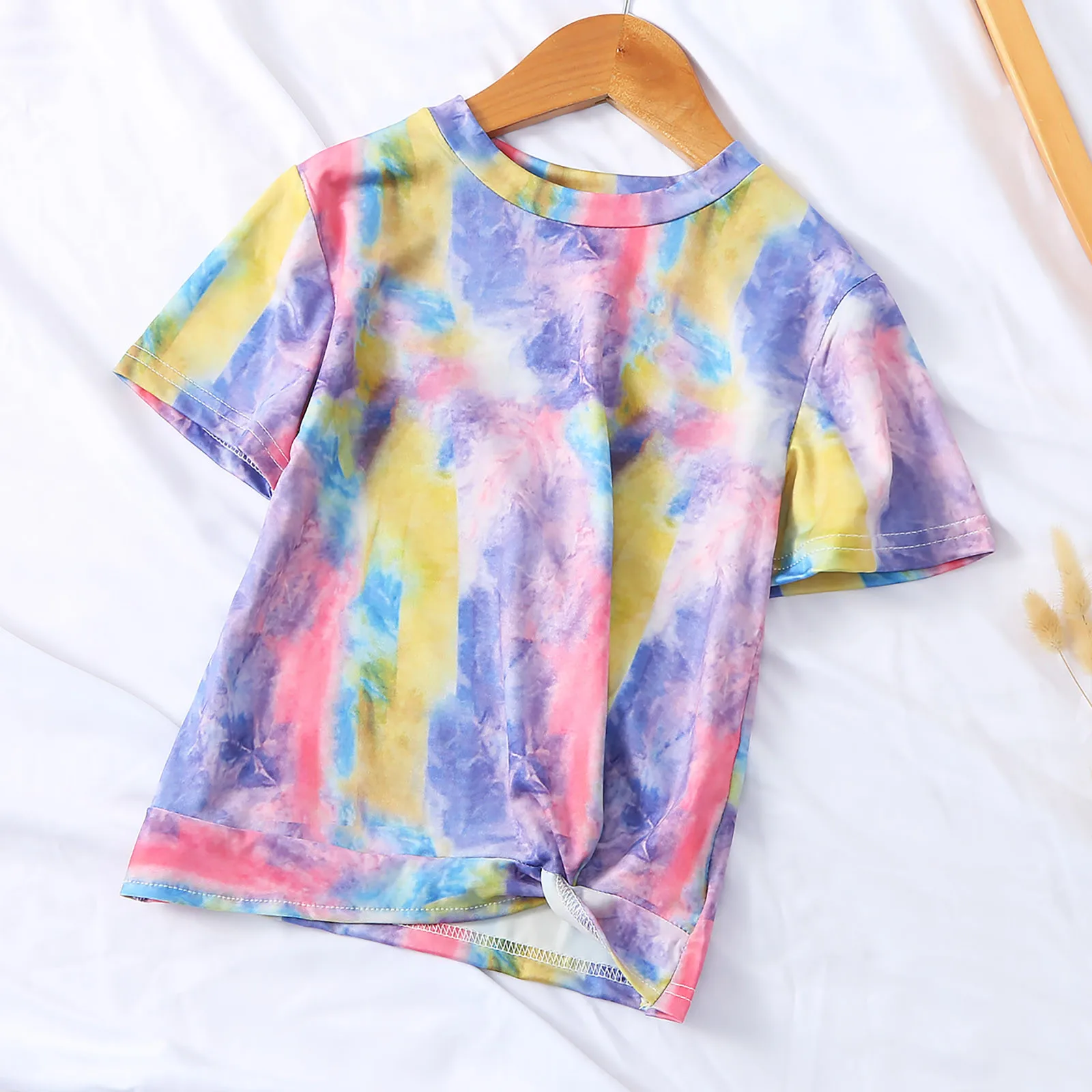 2021 Toddler Kids Baby Girls Boys Tie Dye Clothes Summer T shirt Short
