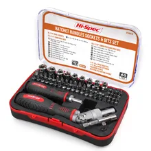 

Hi-Spec 61pc Ratchet Screwdriver Set Magnetic Handle 1/4 Socket Screwdriver Bits Repair Hand Tool Kits Screw Driver with Case