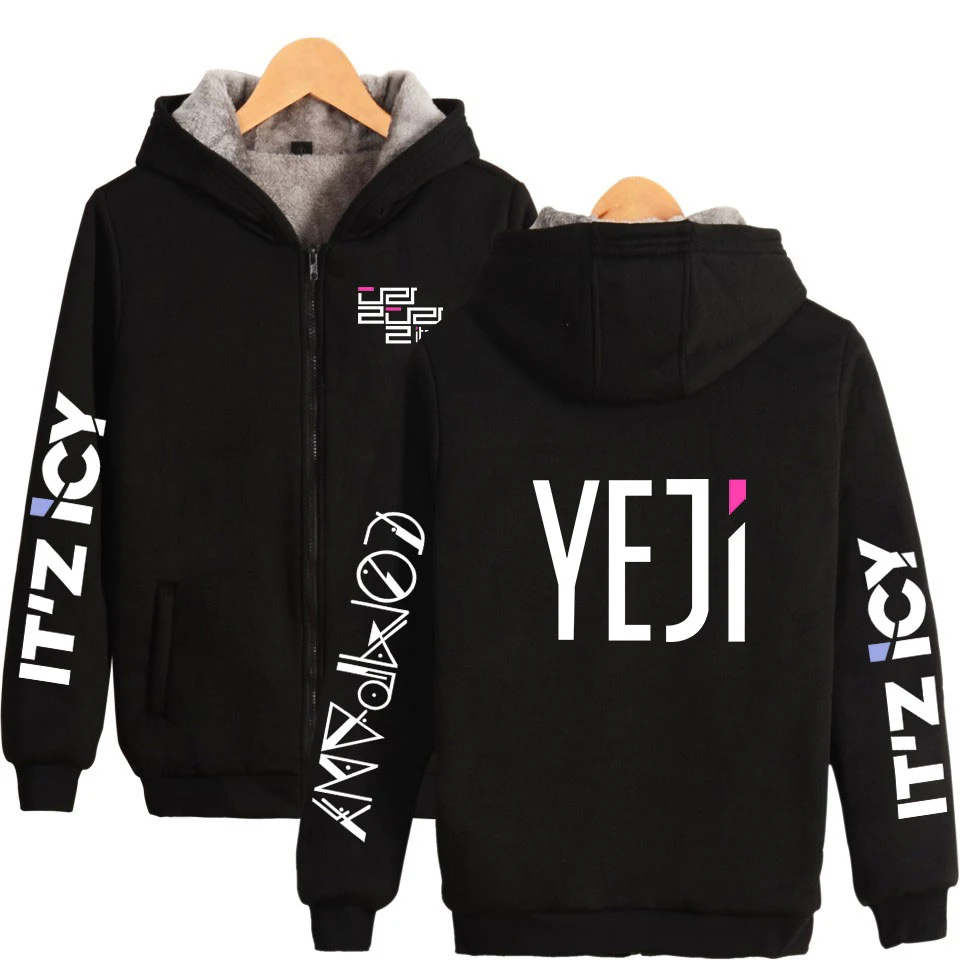 letter  ITZICY CHOERYEONG  Sweatshirt with hooded Hoodie Cosplay Costumes 2019 new man Thick zipper  Hoodies