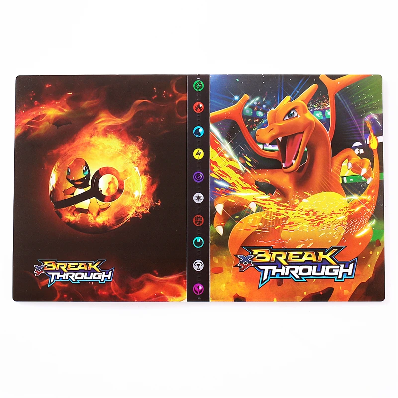 Альбом Покемон 240 шт. мультяшная карточка аниме Charizard папка для карт игровая