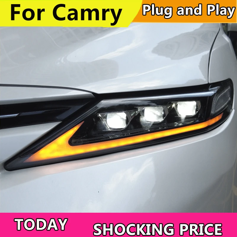 Car Styling Head Lamp camry Headlight 20182021 All LED Headlight