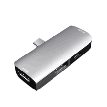 4-в-1 Тип-C адаптер с регулируемой громкостью 3,5 мм наушников PD зарядки 4K HDMI Зарядное устройство для iPad Pro Аксессуары