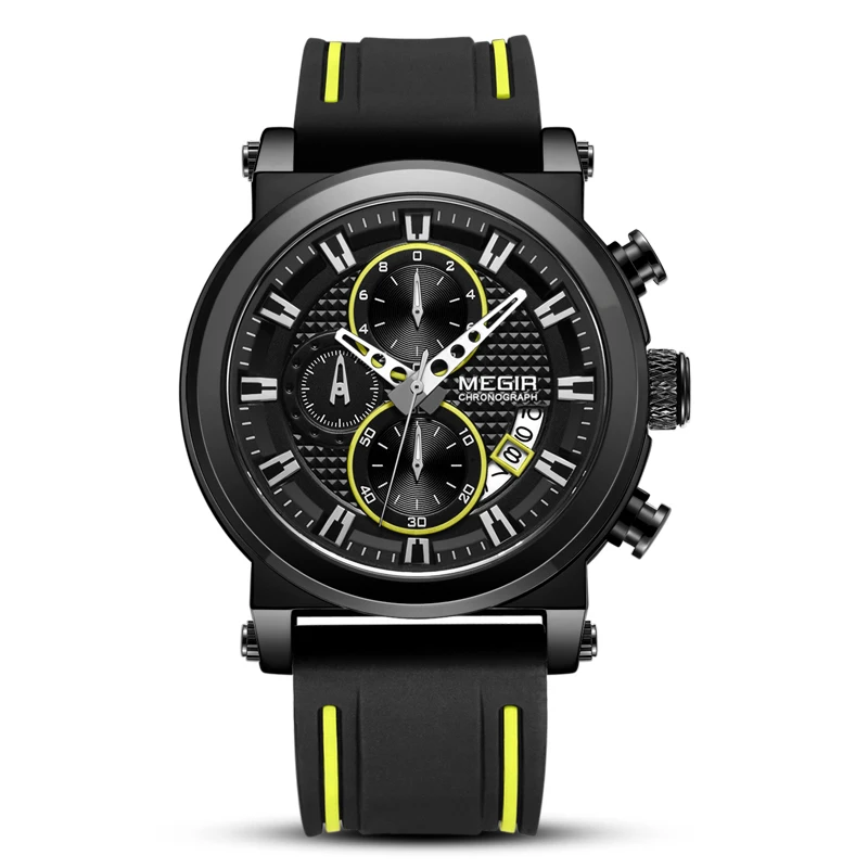 

MEGIR Luxury Brand Quartz Watch for Men Big Dial Sport Men Watches Chronograph Wrist Watch Man Kol Saat Jam Tangan Pria Dropship