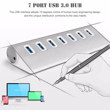USB 3,0 концентратор 4/7 порт алюминиевый usb-хаб высокоскоростной 5 Гбит/с 3,0 концентратор usb многопортовый usb-разветвитель для ПК компьютер аксессуары для ноутбука
