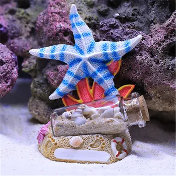 

FISH TANK CORAL DECORATION SIMULATION SEA STAR LITTLE TURTLE SEAHORSE DRIFT BOTTLE SCULPTURE AQUARIUM SOUVENIR KIDS GIFT X5412